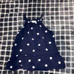 blue white dotted tank